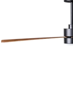 Ventilatore a soffitto con luce JEREMY con telecomando LED Marrone