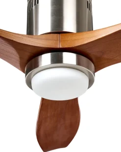 Ventilatore a soffitto con luce PIAYE con telecomando LED Marrone