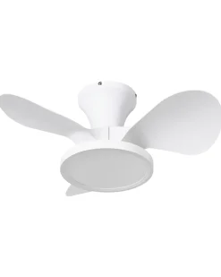 Ventilatore a soffitto con luce PUNTI con telecomando LED Bianco