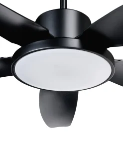 Ventilatore a soffitto con luce LOUVET con telecomando LED Nero