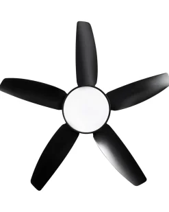 Ventilatore a soffitto con luce LOUVET con telecomando LED Nero