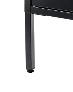 Vetrina con illuminazione a LED HARTY Metallo 80 cm Nero