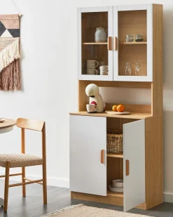 Vetrina in vetro CYGNET 80 cm Bianco