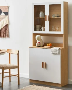 Vetrina in vetro CYGNET 80 cm Bianco