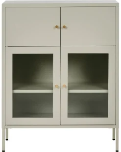 Vetrina in vetro ESHOLT Metallo 80 cm Beige chiaro