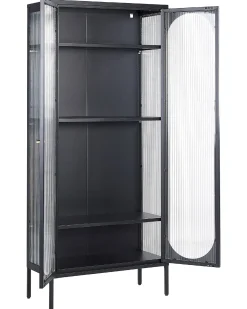Vetrina in vetro FOXTON Metallo 80 cm Nero