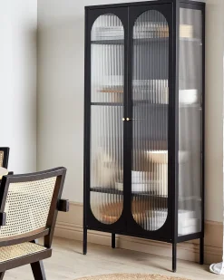 Vetrina in vetro FOXTON Metallo 80 cm Nero