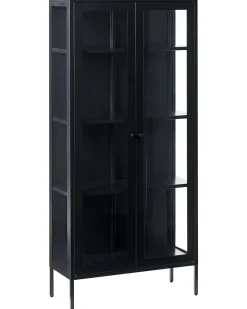 Vetrina in vetro HARTY Metallo 80 cm Nero
