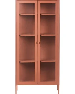 Vetrina in vetro HARTY Metallo 80 cm Marrone dorato