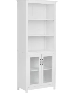 Vetrina in vetro LUSBY 75 cm Bianco