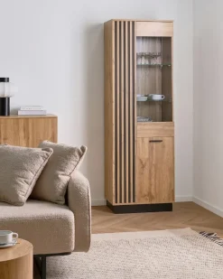 Vetrina in vetro MANAIA 60 cm Marrone