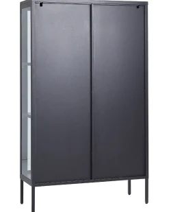 Vetrina in vetro NASH Metallo 90 cm Nero