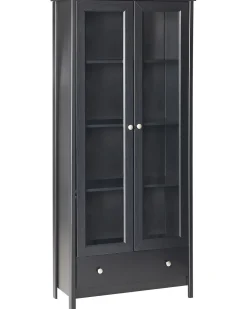 Vetrina in vetro NORNALUP 80 cm Nero