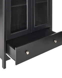 Vetrina in vetro NORNALUP 80 cm Nero