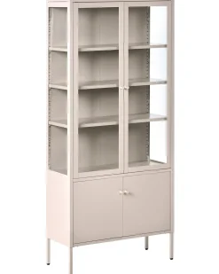 Vetrina in vetro OXTED Metallo 80 cm Beige