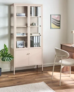 Vetrina in vetro OXTED Metallo 80 cm Beige