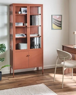 Vetrina in vetro OXTED Metallo 80 cm Marrone dorato