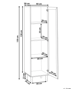 Vetrina in vetro TINGLEDALE 40 cm Bianco