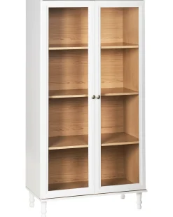 Vetrina in vetro TINGLEDALE 80 cm Bianco