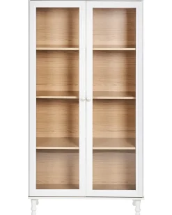 Vetrina in vetro TINGLEDALE 80 cm Bianco