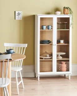Vetrina in vetro TINGLEDALE 80 cm Bianco